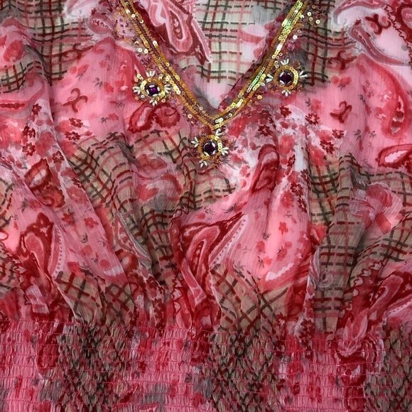 El Corte Ingles XL embroidered sequin Coverup - Picture 8 of 10